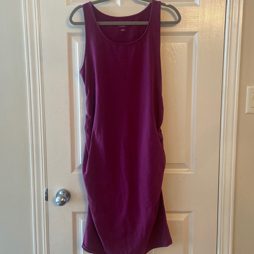 Purple maternity bodycon dress